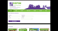Desktop Screenshot of defim-immobilier.fr